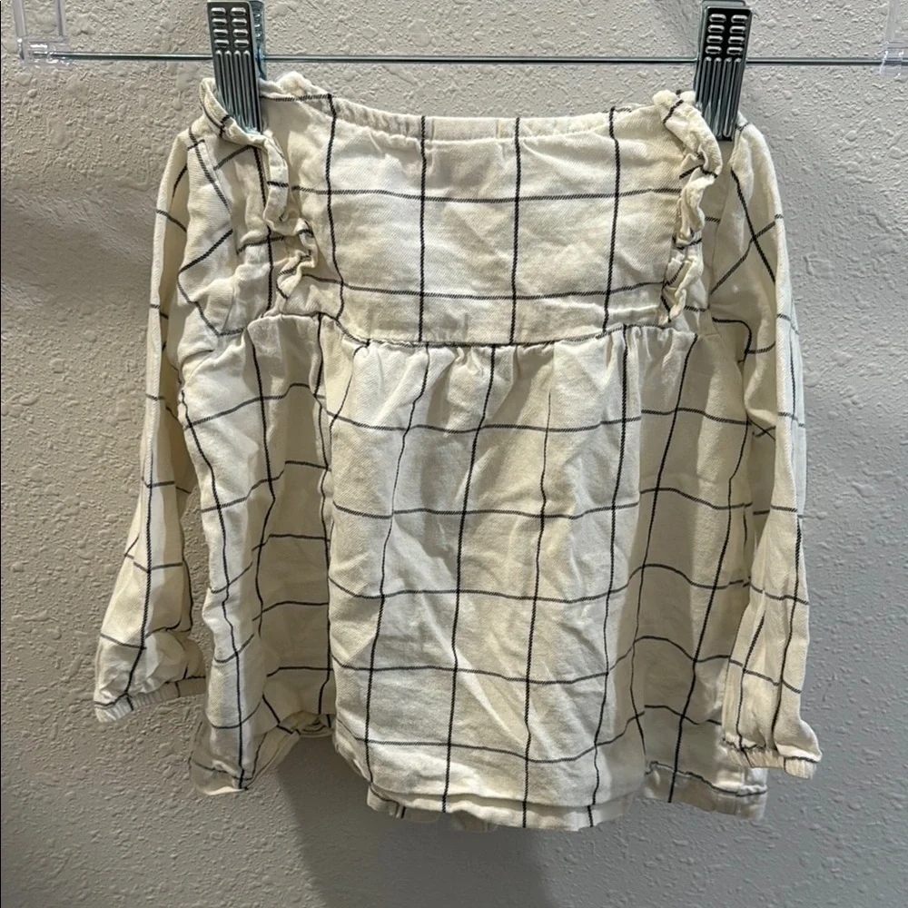 Carter's Cream Checkered Baby Top